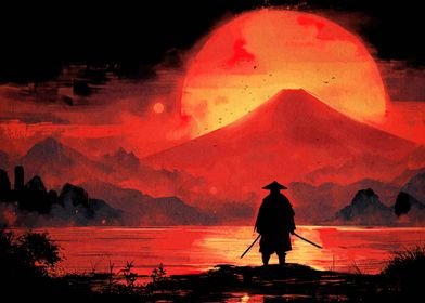 Samurai Japanese Sunset