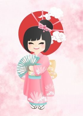 Girl In Kimono