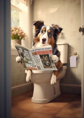 Australian Shepherd Toilet