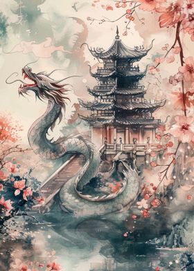 cherry blossom dragon