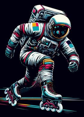 roller skating astronaut