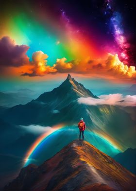 Rainbow Colorful Galaxy
