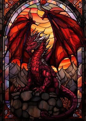 Dragon Stained Glass