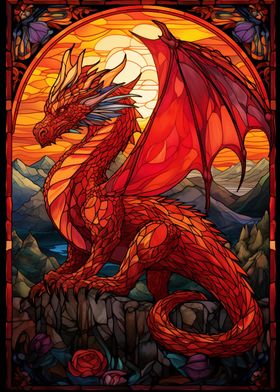 Dragon Stained Glass