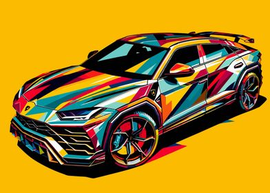 Super car Urus wpap 