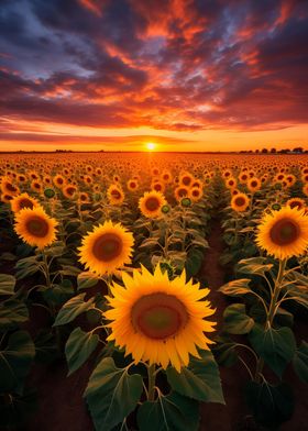 Sunrise Sunflower Field