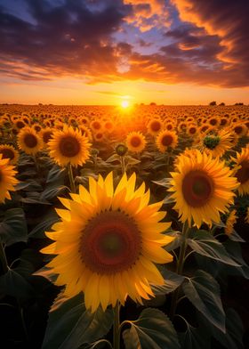 Sunrise Sunflower Field