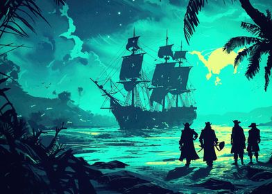 Pirate ship landscape