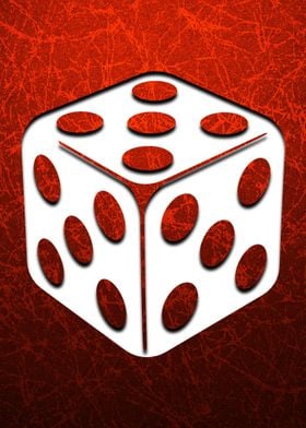 Dice Cube Red Textured