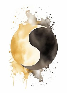 A Yin and Yang Watercolor