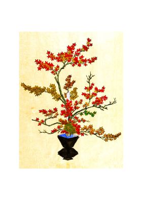 Japanese Flowers in a Vase