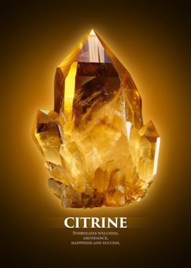 Citrine Gemstone Crystal