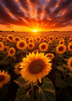 Sunrise Sunflower Field