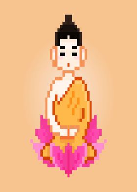 Pixel Art Buddha