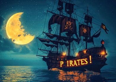 Pirate ship landscape