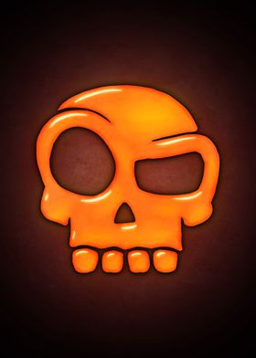 Fiery Glass Skull