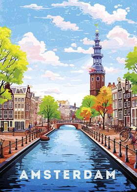 Amsterdam canal summer