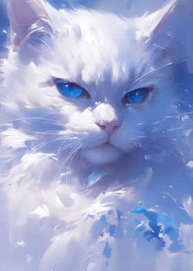 Aesthetic White Cat