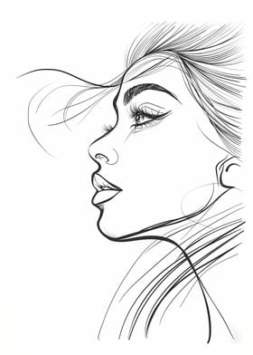 Woman Line Art