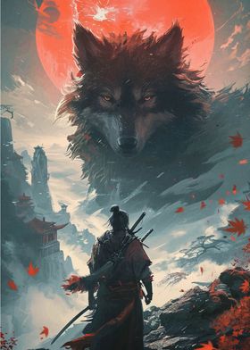 Samurai Warrior Wolf