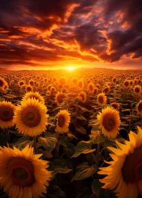 Sunrise Sunflower Field