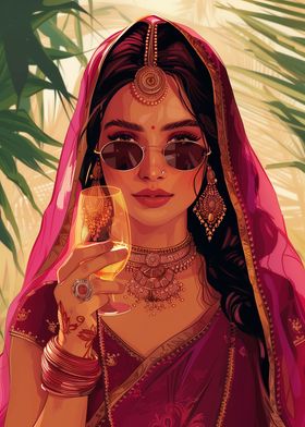 Indian woman with sari