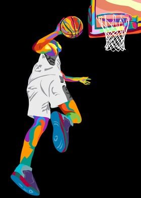 man basketball pop art