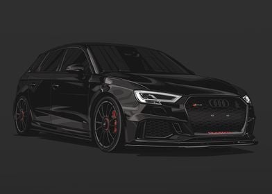 Audi RS3 8V All Black