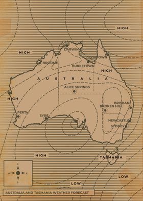 Vintage Australian map