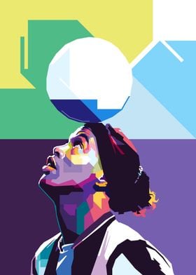 Iconic Ronaldinho pop art