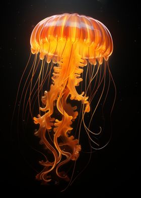 Neon Jellyfish Orange
