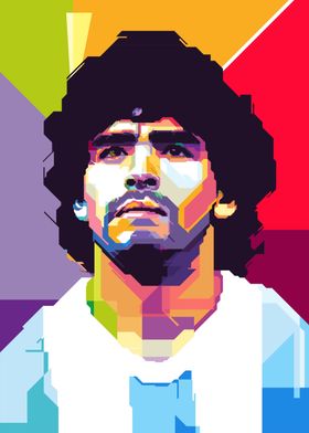 Iconic Maradona pop art