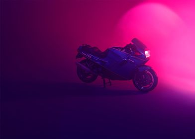 DUCATI PASO 750 PURPLE ART