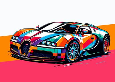 sports car veyron wpap