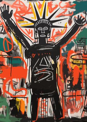 Liberty Basquiat Style Art