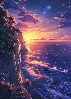 Sunset Seaside Cliffs