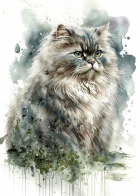 British Longhair Cat Art