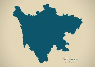 Sichuan China map