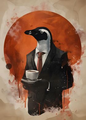 Penguin Coffee Vintage