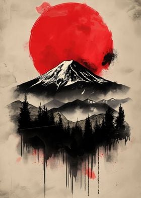 Japan style poster