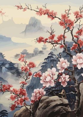 Japanese landscape paintin