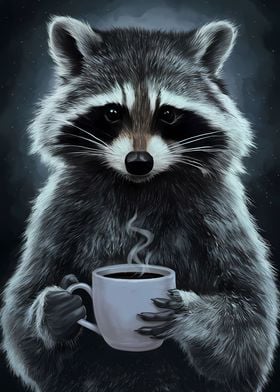 Raccoon and Coffee