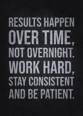Work Hard And Be Patient