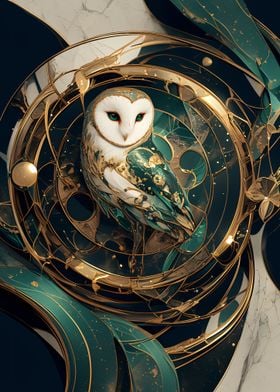kintsugi art owl
