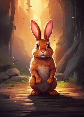 Bunny in the forest