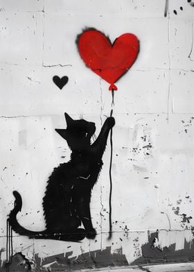 Black cat Banksy