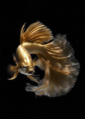 Gold Betta fish