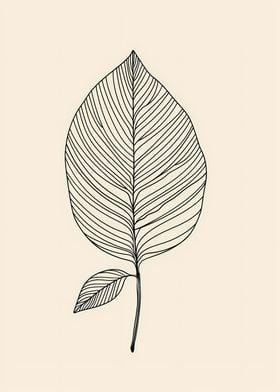 Line Art Leaf