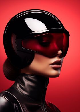 Girl in a helmet