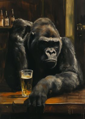 Drinking Gorilla